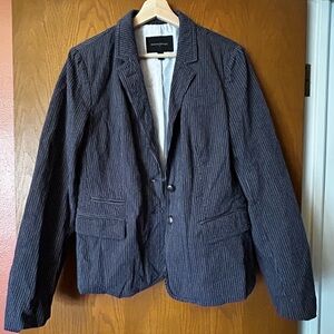 Banana Republic Dark Blue Pinstripe Blazer